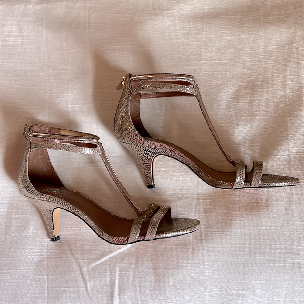 Vince Camutu strappy metallic heel